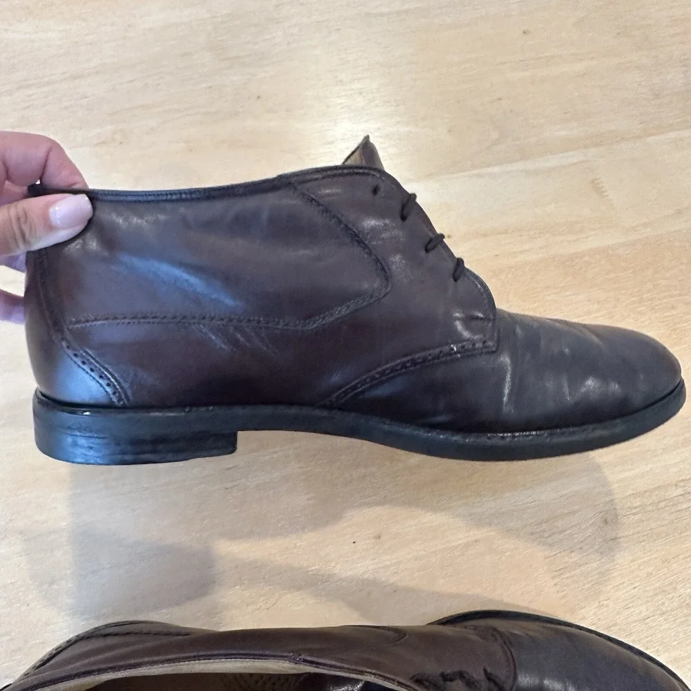 VINTAGE BALLY SHEFFIELD HIGH TOP MEN'S SHOE - BROWN size 11M